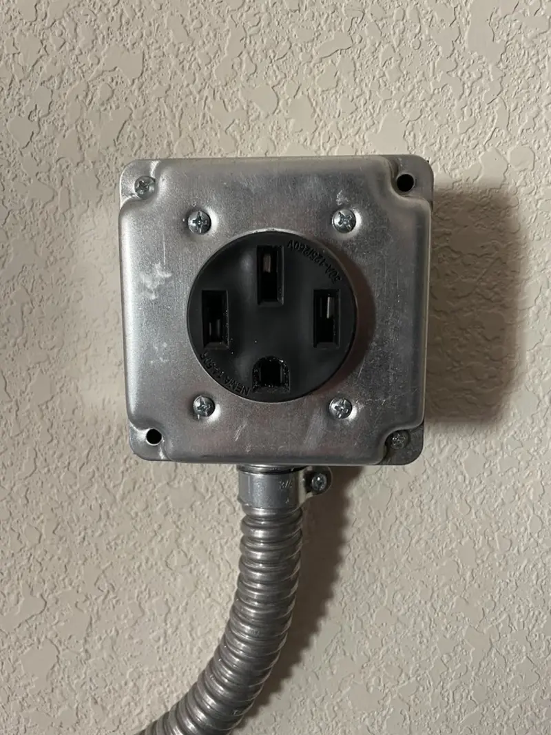 NEMA 14-50 outlet installed for Smart Home Electrical in Notre Dame